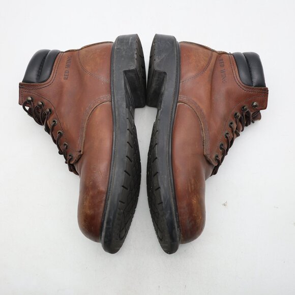 Red Wing Boots 2245 Men's 8.5 D Brown Leather Steel Toe Work Steel Toe USA - Picture 8 of 10